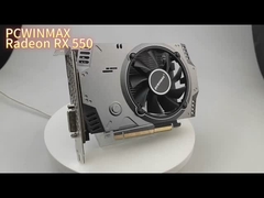 PCWINMAX Radeon RX 550 4GB DDR5 128 ビットグラフィックカード 円滑なパフォーマンスのためのHD DP DVI出力