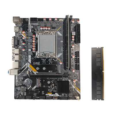 PCWINMAX H610 Motherboard with DDR4 16GB 3200MHz RAM Kit Original LGA1700 ATX Mainboard RAM Combo for Desktop Gaming PC
