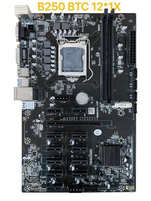 B250 マイニング マザーボード BTC 12*1X PC1-E16X LGA 1151 DDR4 SATA3.0 サポート